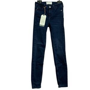 BOGO FREE! FAT FACE HARLOW Super Skinny Blue/Black Denim Jeans US Sz 2 NWT